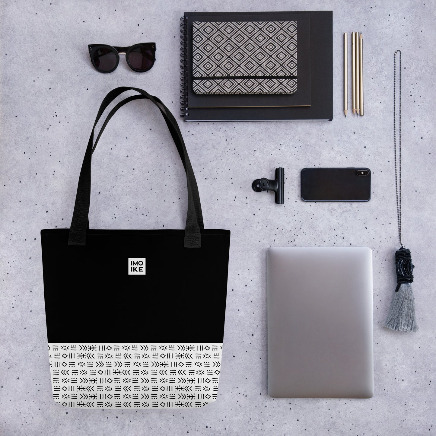 Tote bag IMO-IKE noir