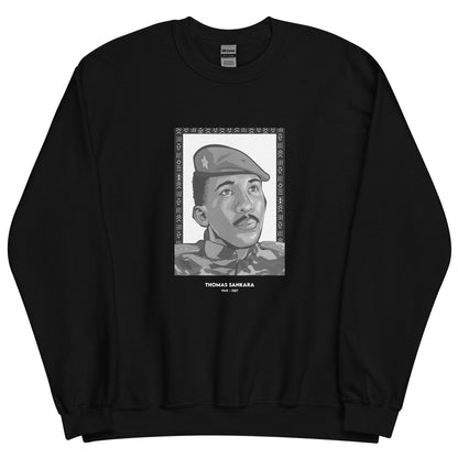 Sweat Unisexe "Thomas Sankara" Noir & Blanc