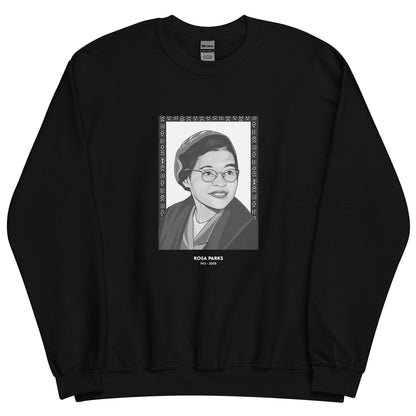 Sweat Unisexe "Rosa Parks" Noir & Blanc