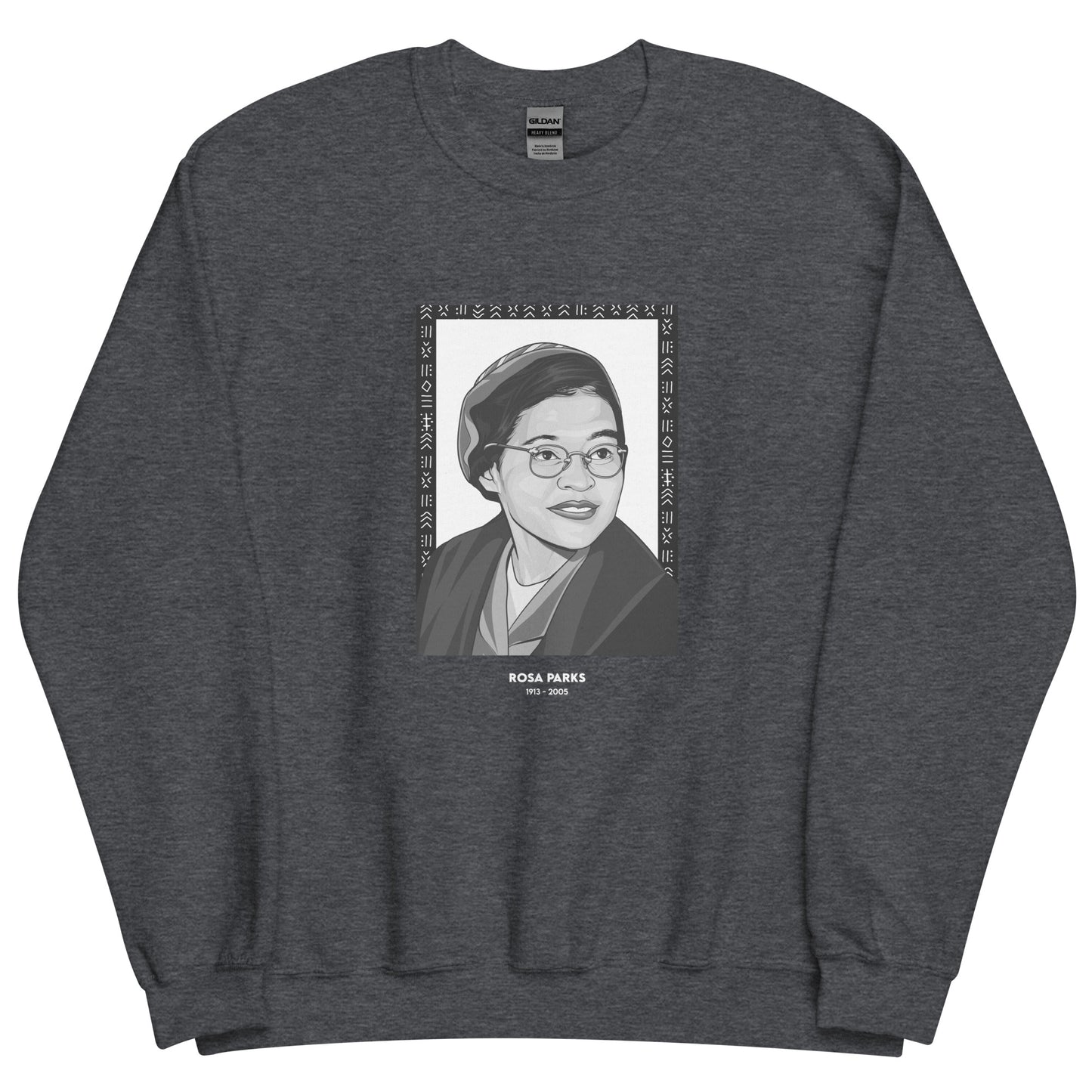 Sweat Unisexe "Rosa Parks" Noir & Blanc