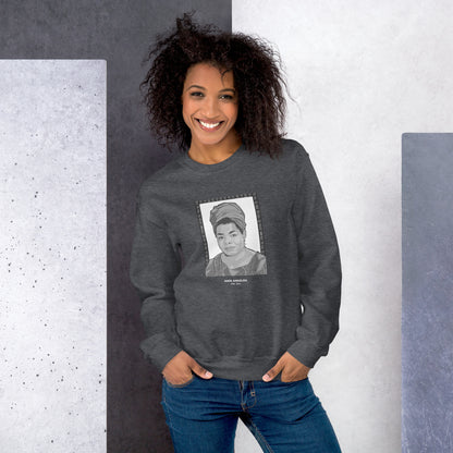 Sweat Unisexe "Maya Angelou" Noir & Blanc