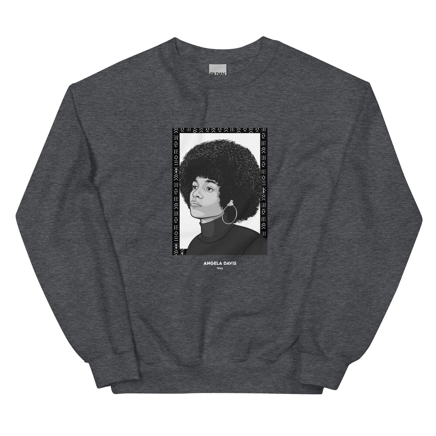 Sweat Unisexe "Angela Davis" Noir & Blanc