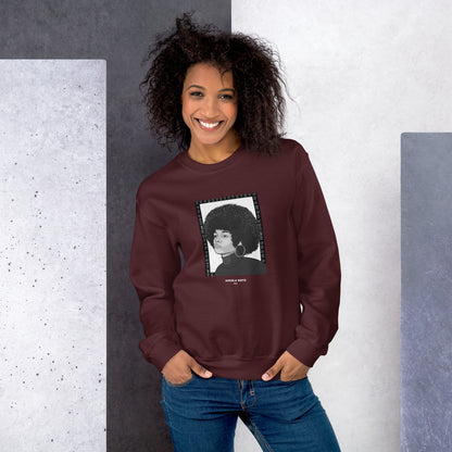 Sweat Unisexe "Angela Davis" Noir & Blanc