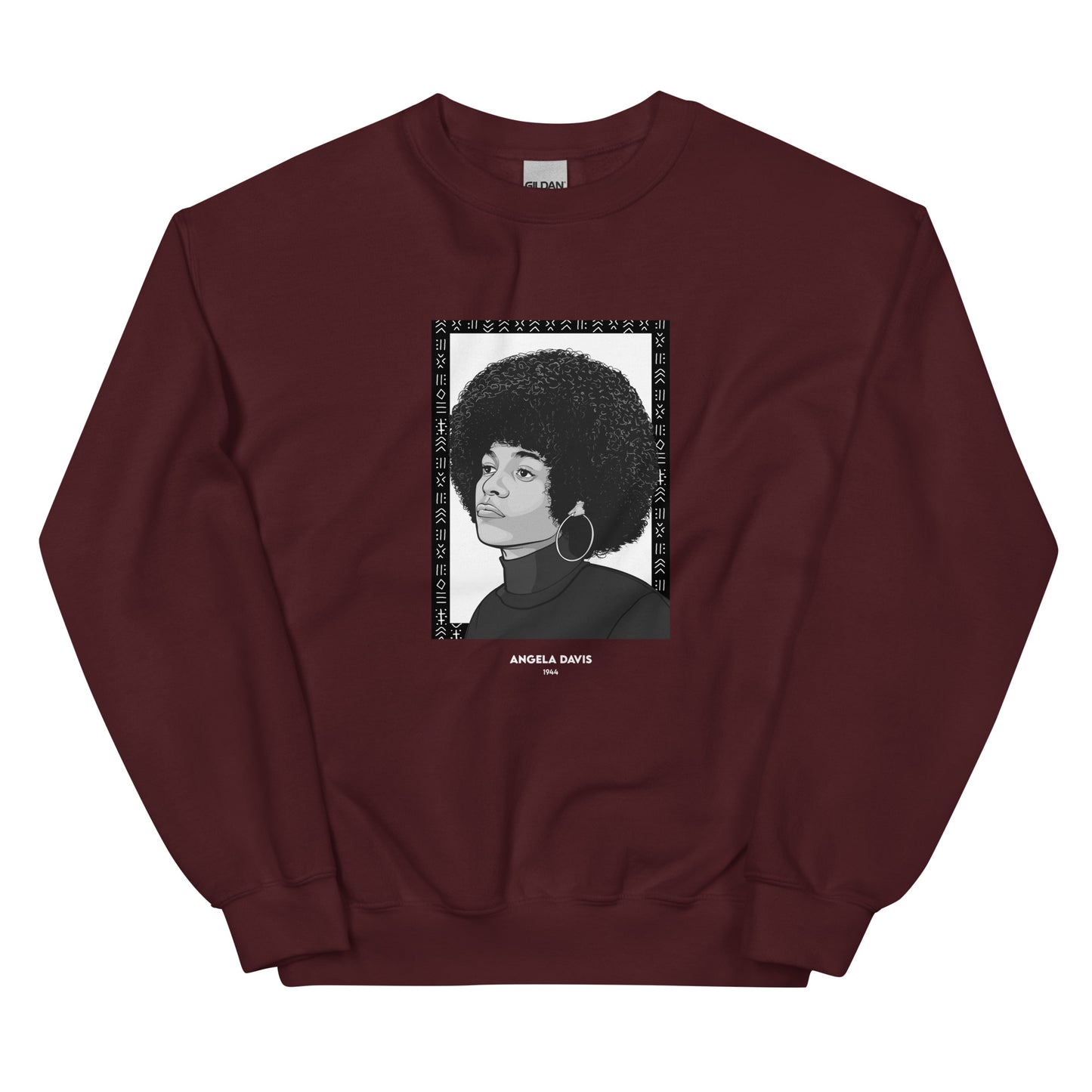 Sweat Unisexe "Angela Davis" Noir & Blanc