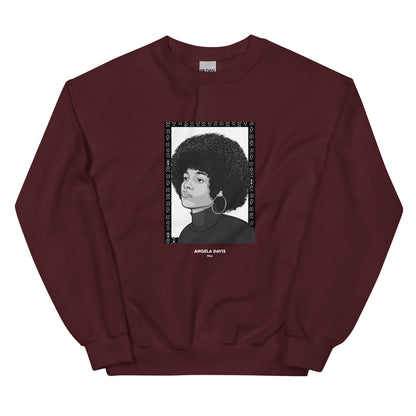 Sweat Unisexe "Angela Davis" Noir & Blanc