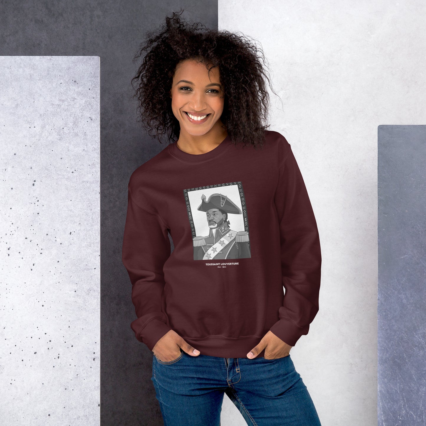 Sweat Unisexe "Toussaint Louverture" Noir & Blanc