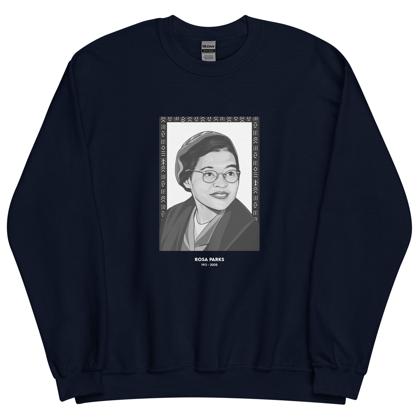 Sweat Unisexe "Rosa Parks" Noir & Blanc