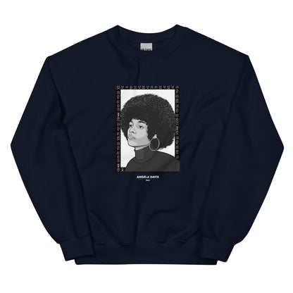 Sweat Unisexe "Angela Davis" Noir & Blanc