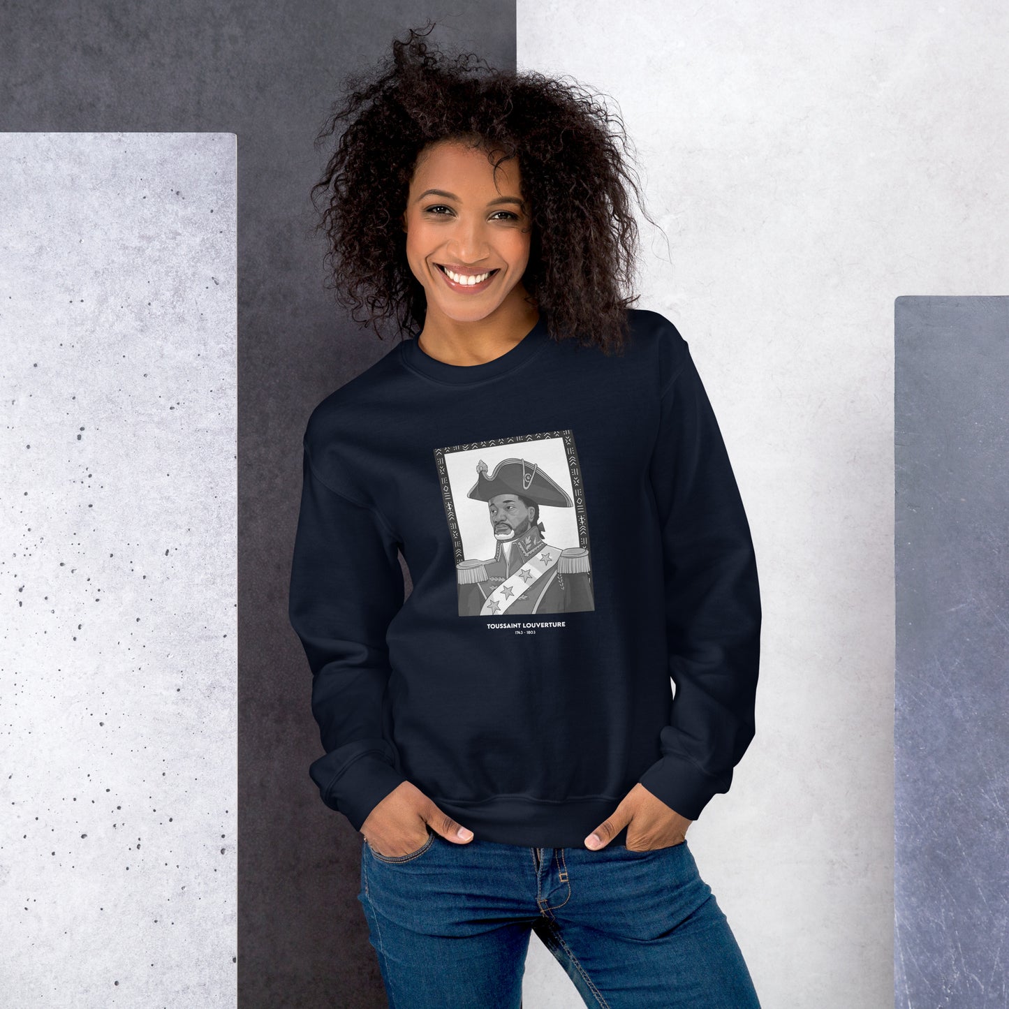 Sweat Unisexe "Toussaint Louverture" Noir & Blanc