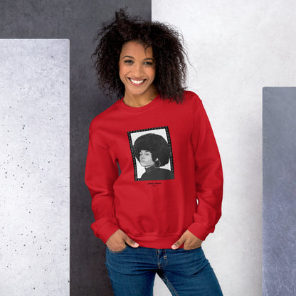 Sweat Unisexe "Angela Davis" Noir & Blanc