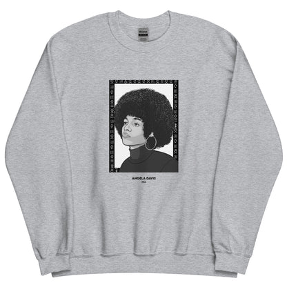 Sweat Unisexe "Angela Davis" Noir & Blanc