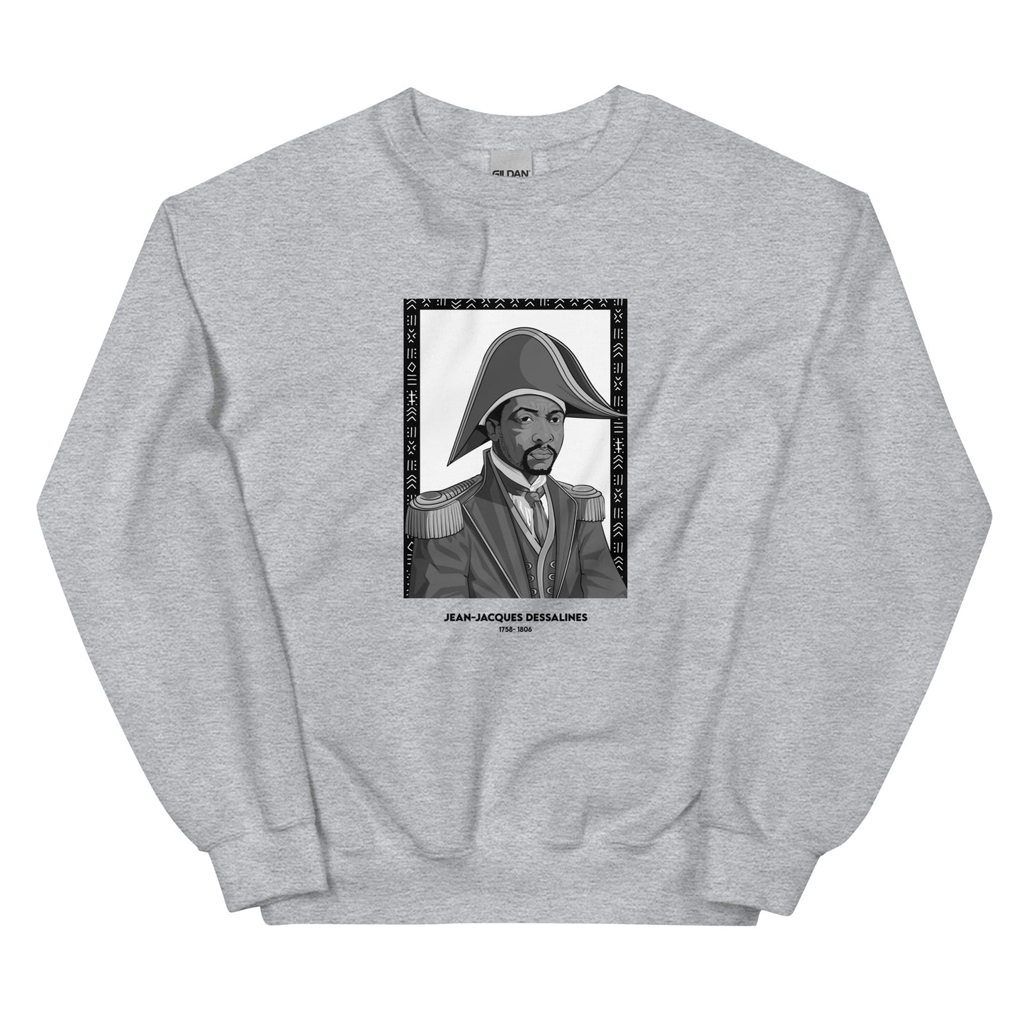 Sweat Unisexe "Jean-Jacques Dessalines" Noir & Blanc