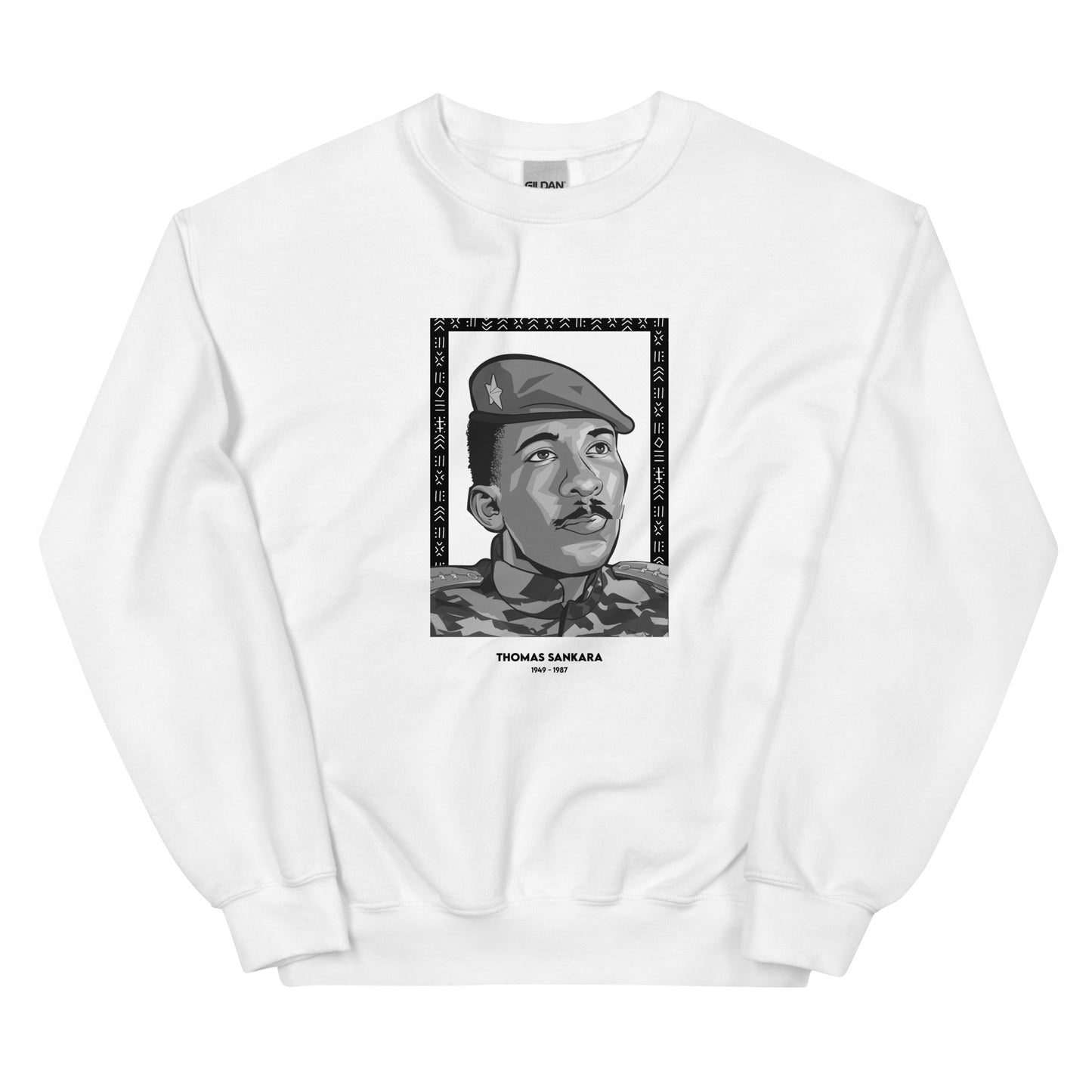 Sweat Unisexe "Thomas Sankara" Noir & Blanc