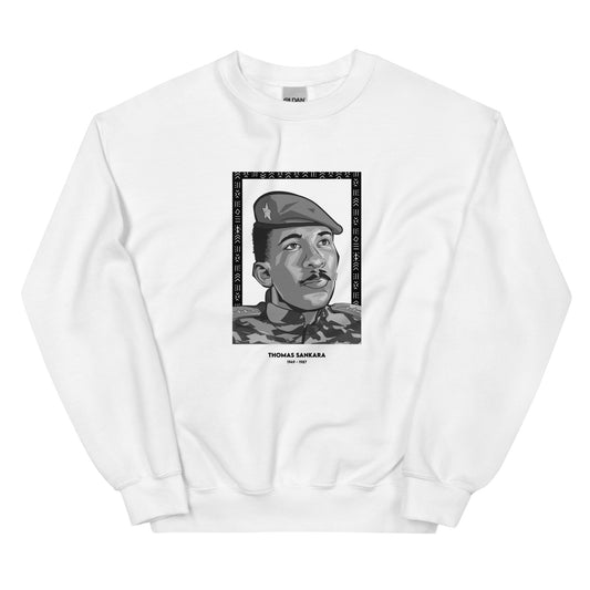 Sweat Unisexe "Thomas Sankara" Noir & Blanc