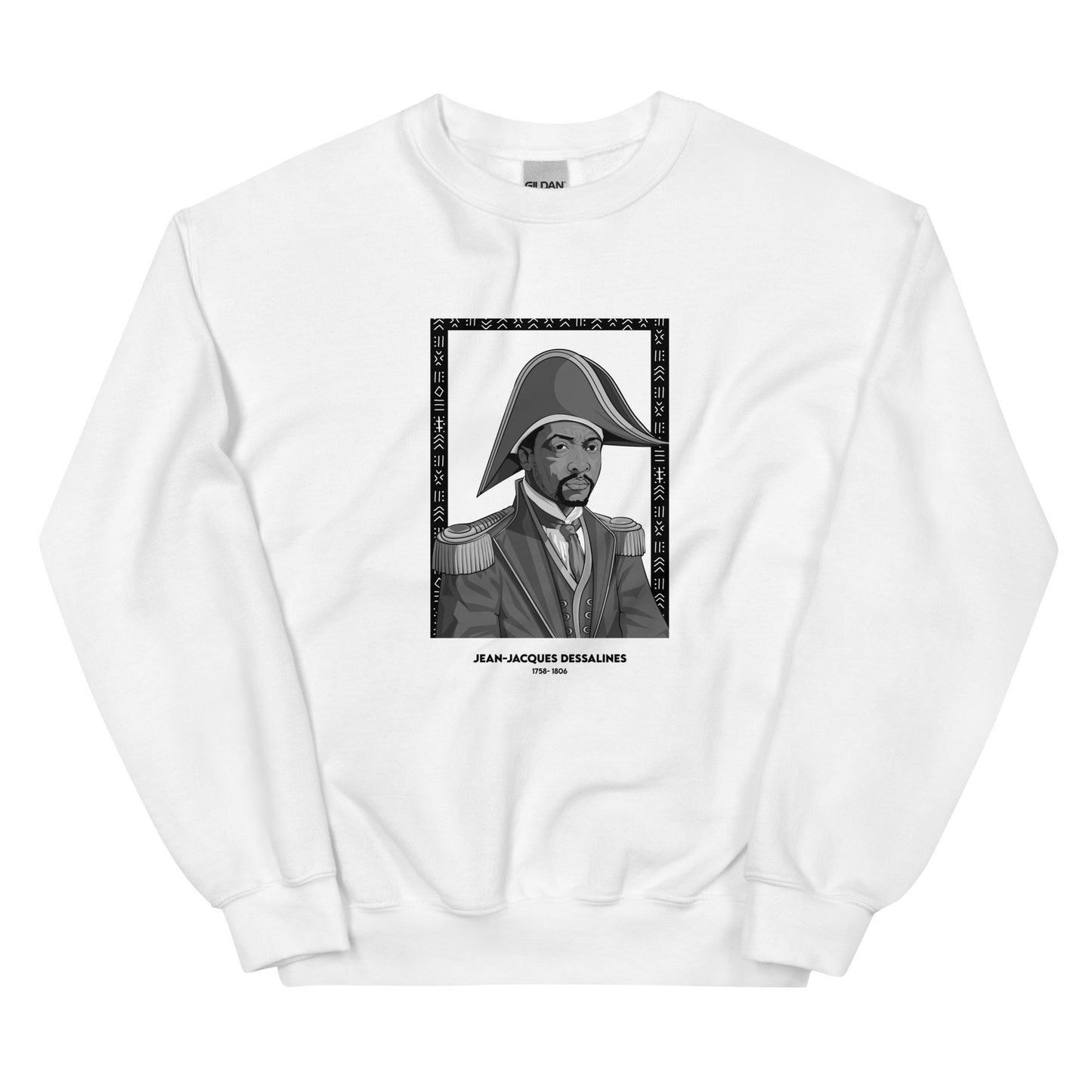 Sweat Unisexe "Jean-Jacques Dessalines" Noir & Blanc